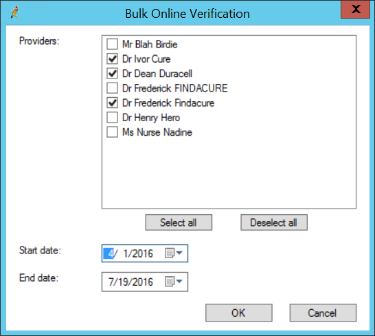 Bulk Online Verification