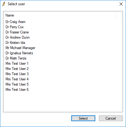 Select the user to inherit permissions from screen