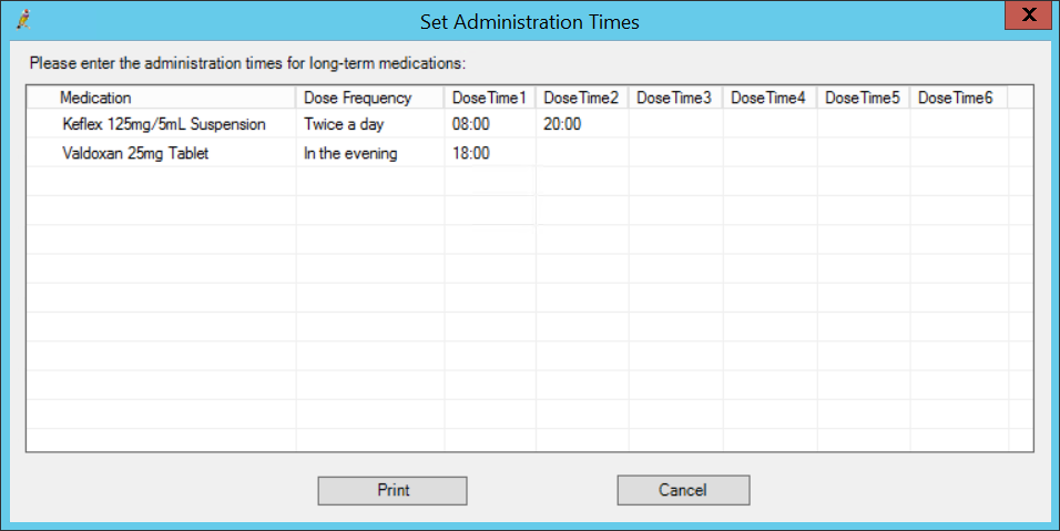 NIMC Set administration times