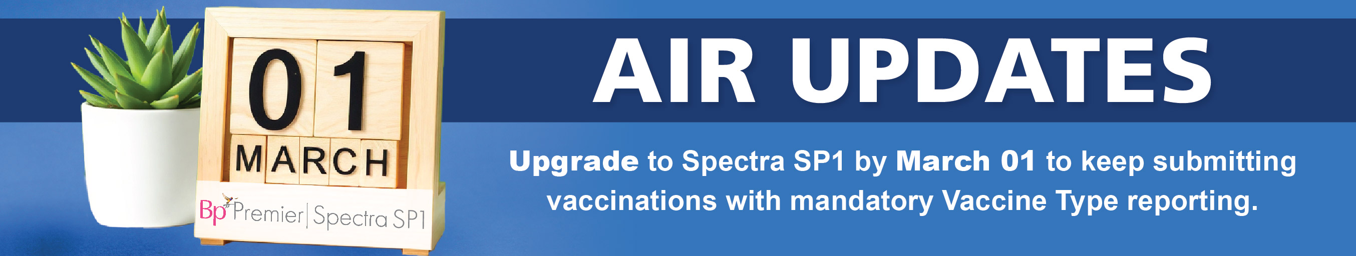 Click to view information on AIR updates in Bp Premier Spectra SP1