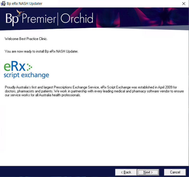 Nash updater first screen
