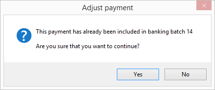 Adjust Payment In Batch Message