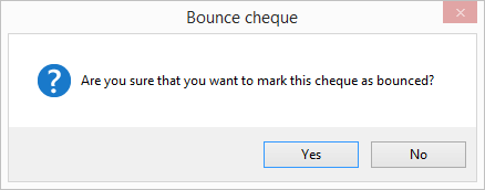 Bounced Cheque Message
