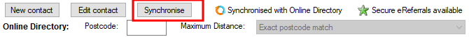 Synchronise Button