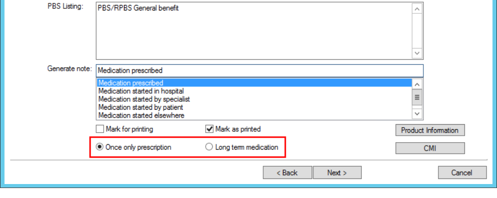 Select Repeats option when adding Rx