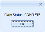 Click the claim number to view the claim status