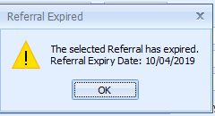 4. Referral has expired