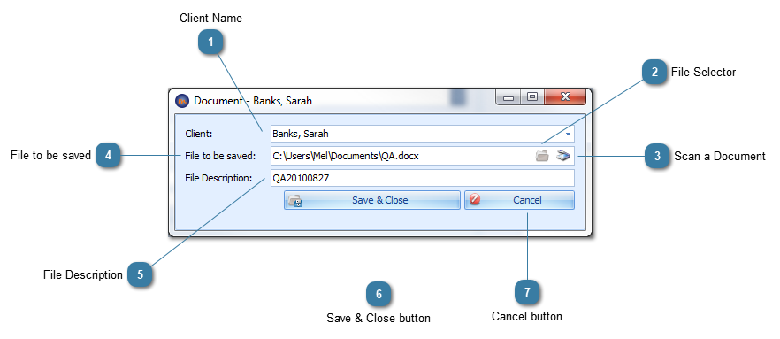 Add a Document to Client Record