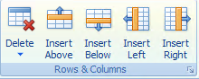 2. Change rows and columns