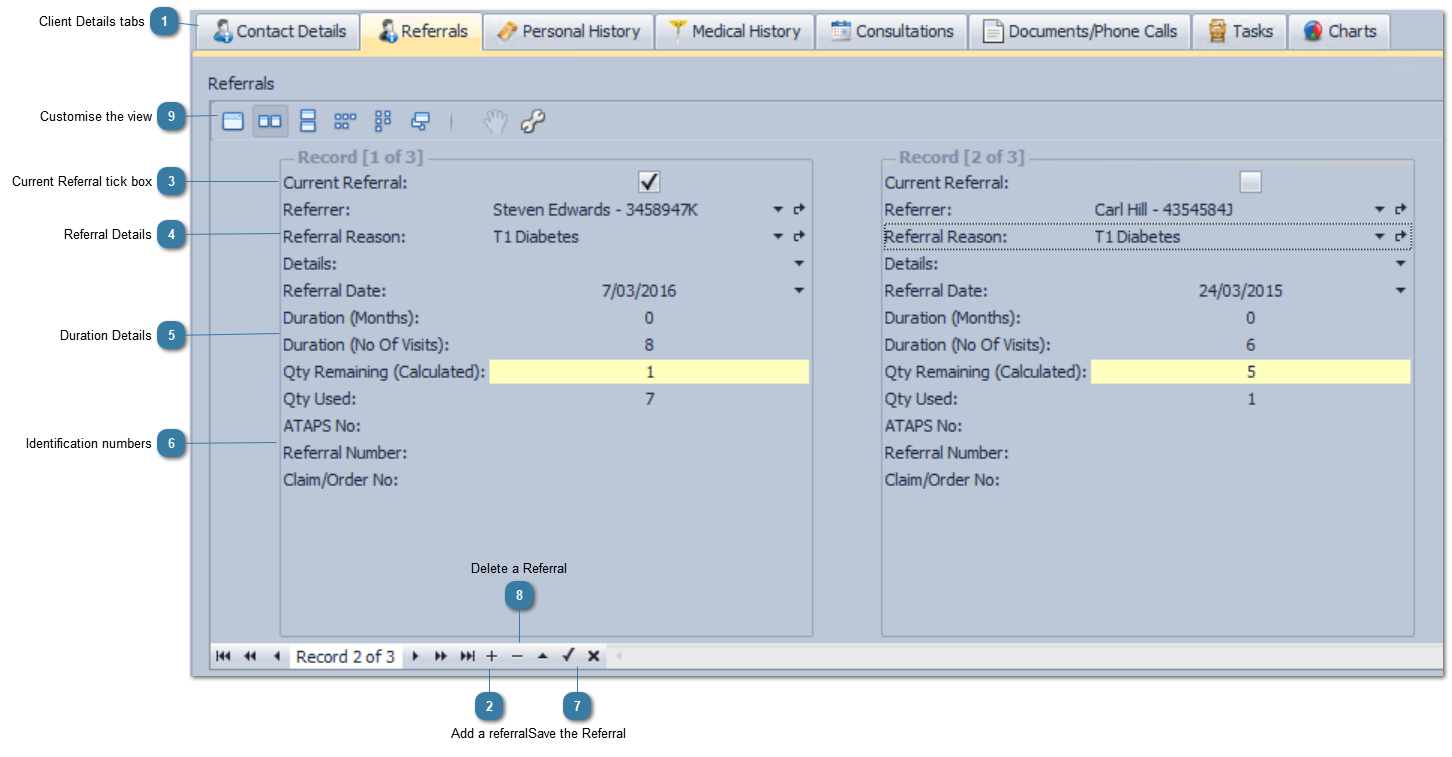 Adding a Referral within Client Details