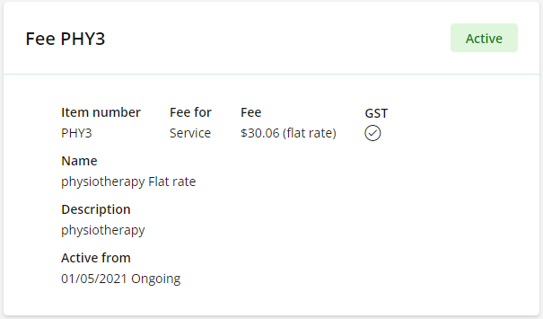 ACC Fee Details