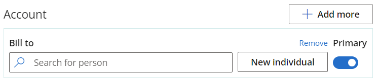 If required, add an alternative person or organisation for the Patient or Client's accounts to be billed to.