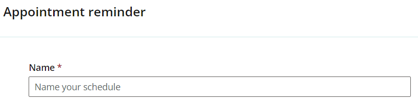 Add a name for your appointment reminder.