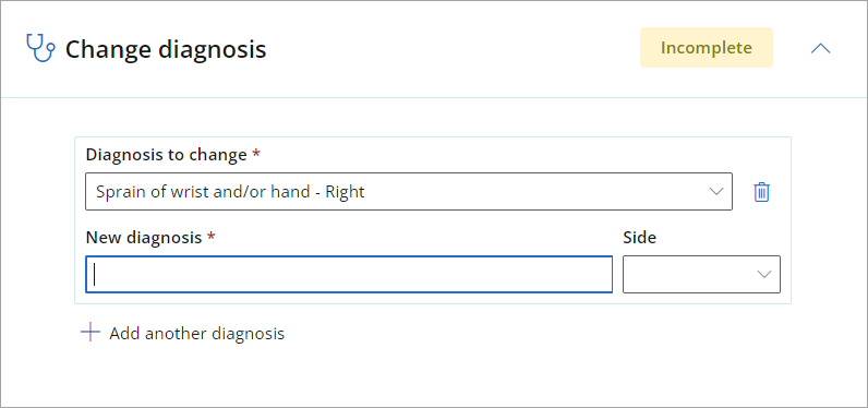 ACC32 request details to change a diagnosis.