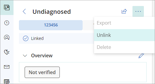 Unlinking a Condition in the Clinical Record