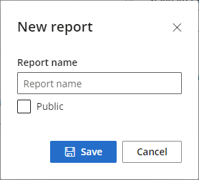 Save filtering and customisation to a new report