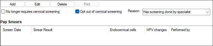 Cervical screening opt-out