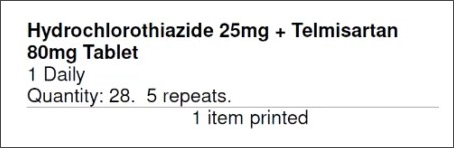 An example of a prescription with two active ingredients