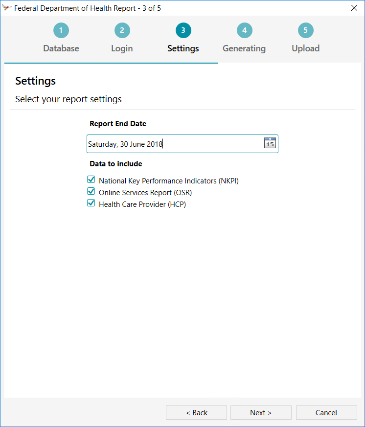 nKPI Report Utility Settings Page