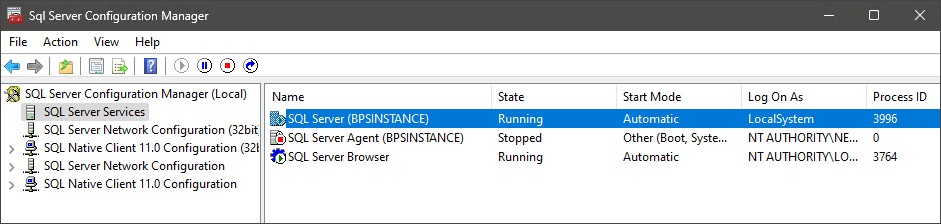Start SQL Server Instance