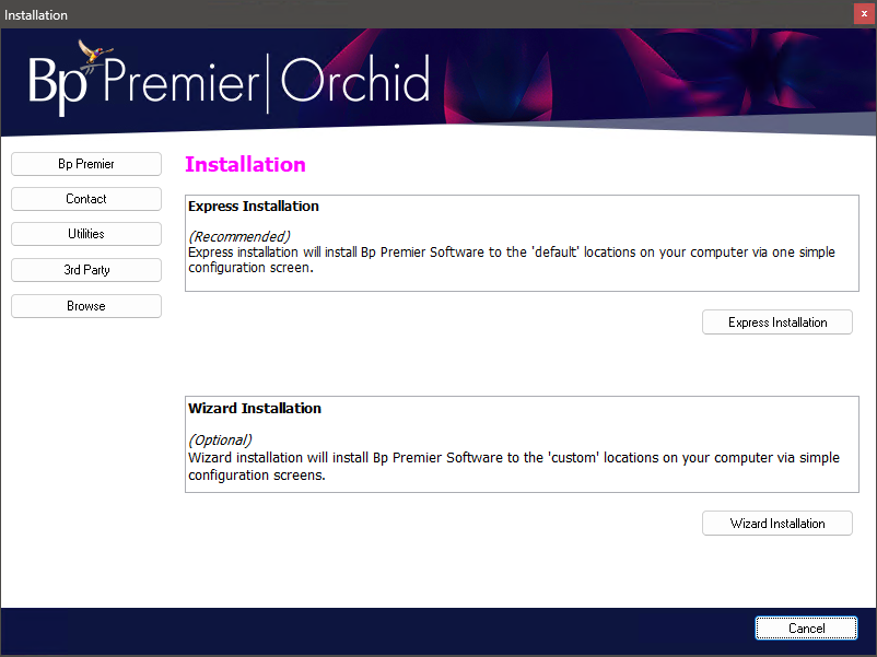 Orchid ISO Install Wizard or Express