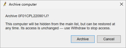 Archive PC prompt