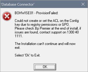 Bp Premier Oxford SP1 Exit Code 1