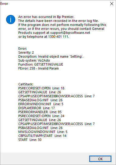 Callstack error when launching the View MWS log or View ePrescription Log.