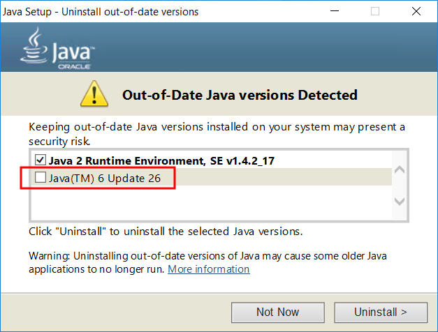 Updating Java