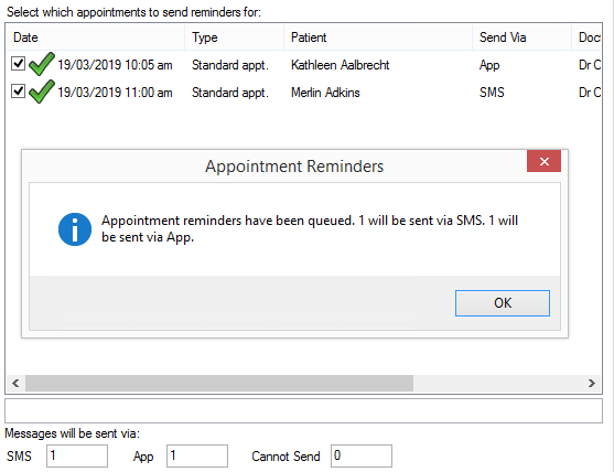 Send Appointment Reminders