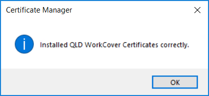 WorkCover certificates installed