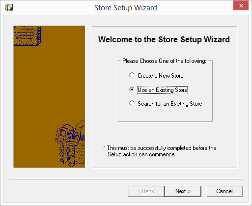 Store Setup Wizard Welcome screen