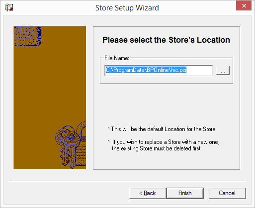 Store Setup Wizard Store Location
