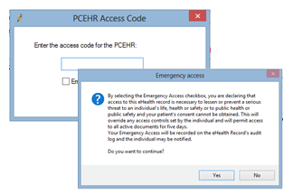PCEHR Enter Access Code