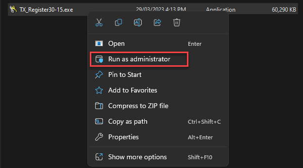 Run As Administrator