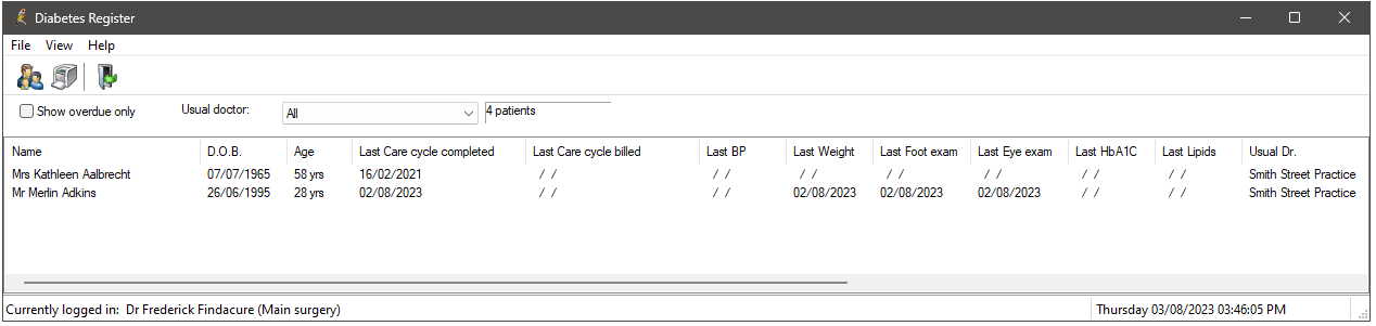 Diabetes Register