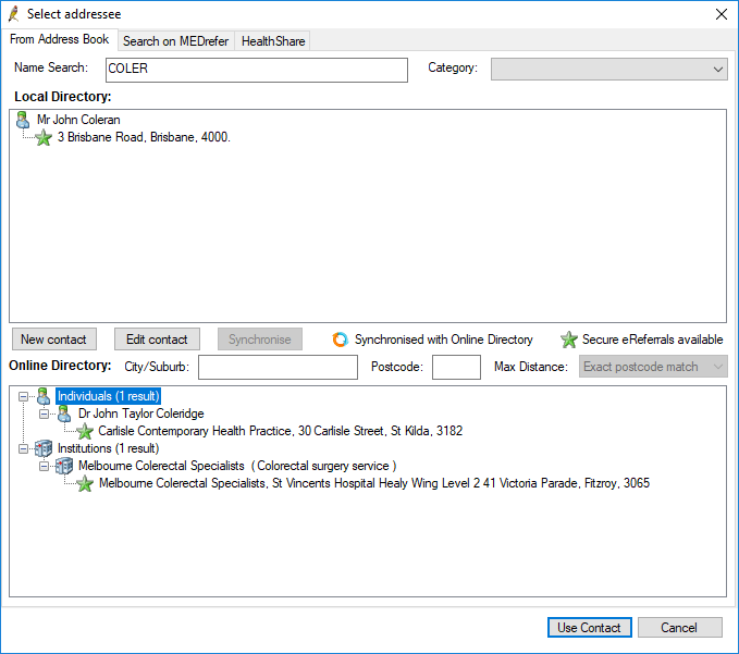 Select Other Contact filter contacts