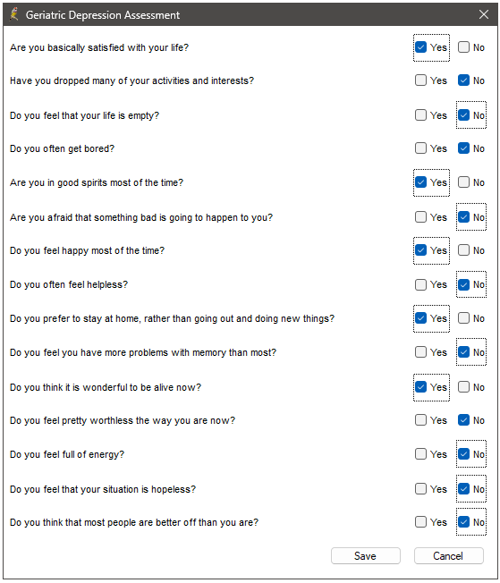 Geriatric Depression Assessment 