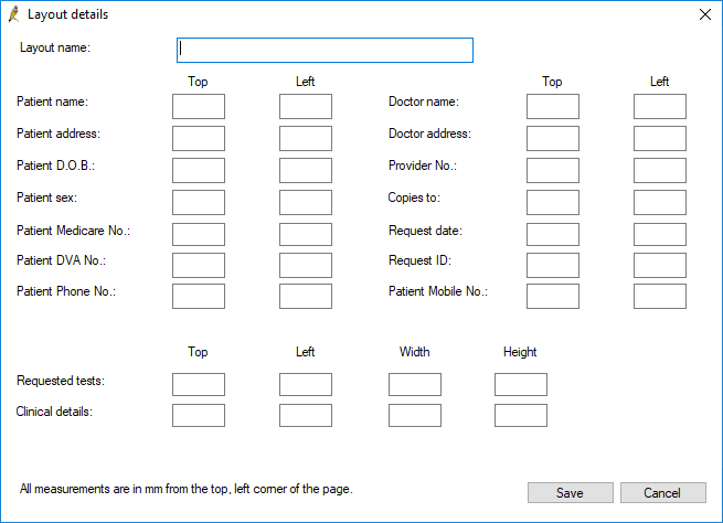 imaging layout details