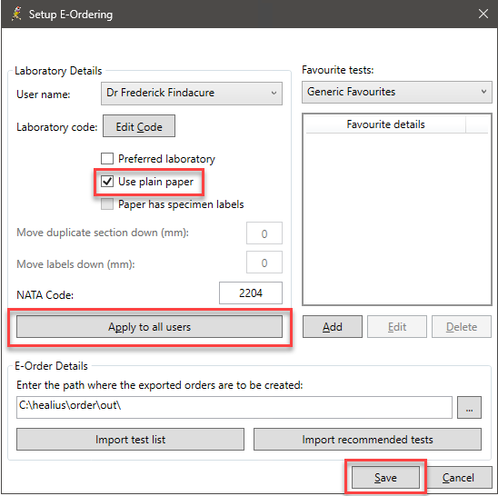 Adding preferred address details for a laboratory configured for Enhanced eOrdering