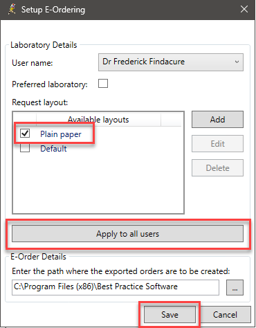 Adding preferred address details for a laboratory configured for Enhanced eOrdering