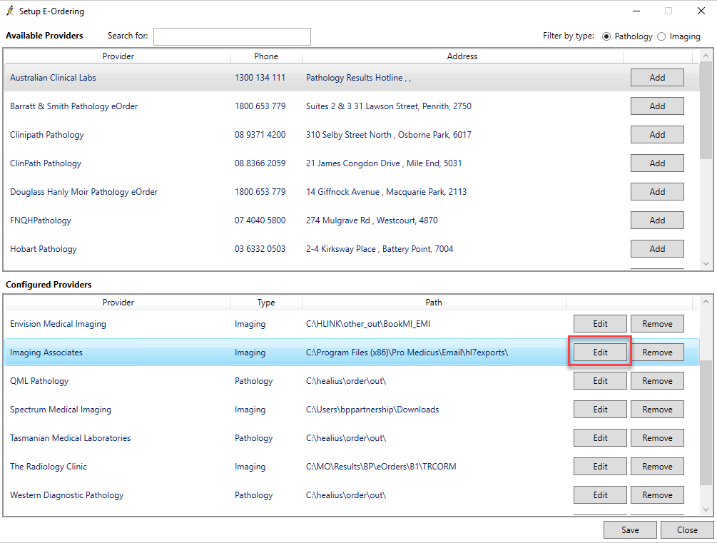 Adding preferred address details for a laboratory configured for Enhanced eOrdering