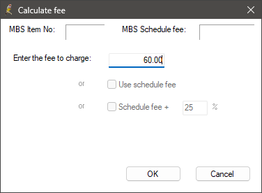 Calculate fee