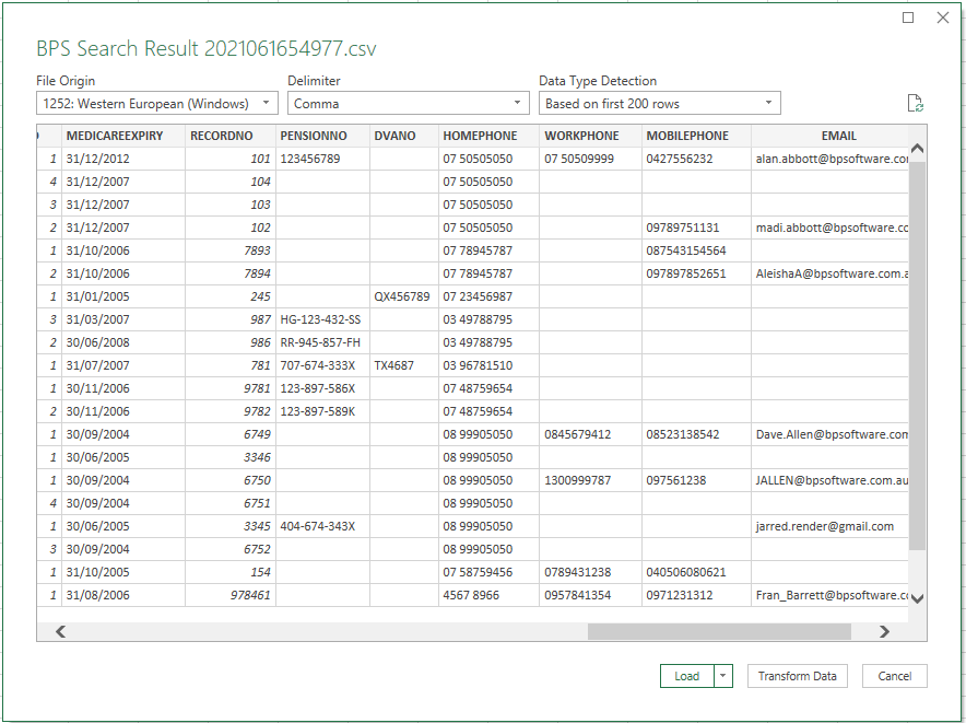 Import .csv into Excel through Text/CSV transform