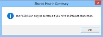 Shared Health Summary Popup