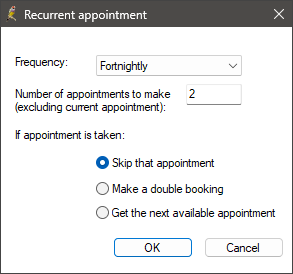 Recurrent appointment