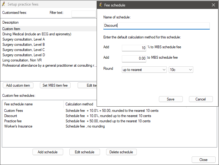 Create a discount schedule