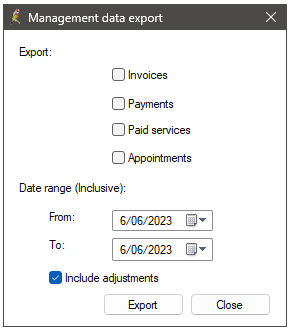 Management Data Export