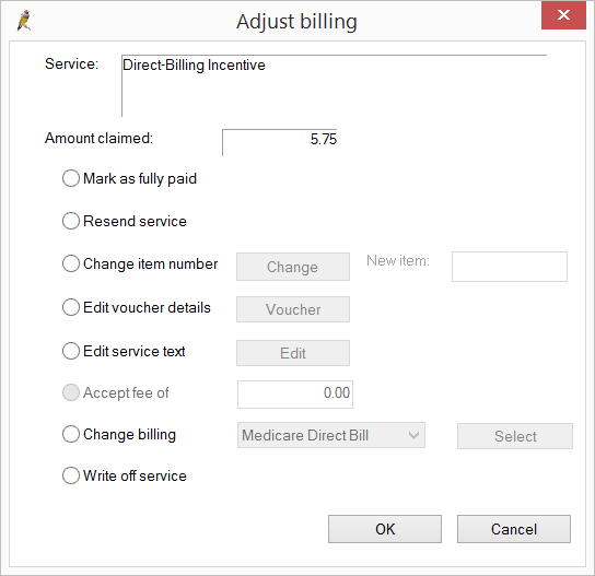 Adjust Billing for Claim