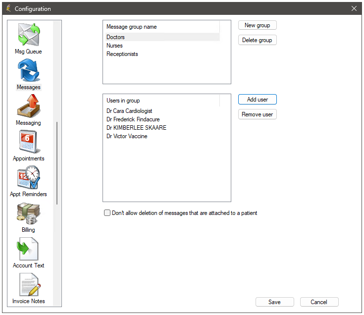 Messaging Configuration